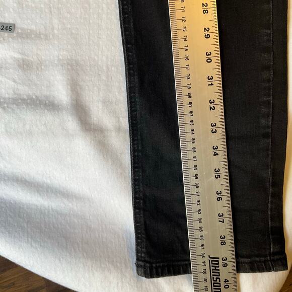 Hudson & Barrow NYC Men Slim Jeans size 36 x 32 Black Mid Rise Stretch Boot Cut - Picture 3 of 11